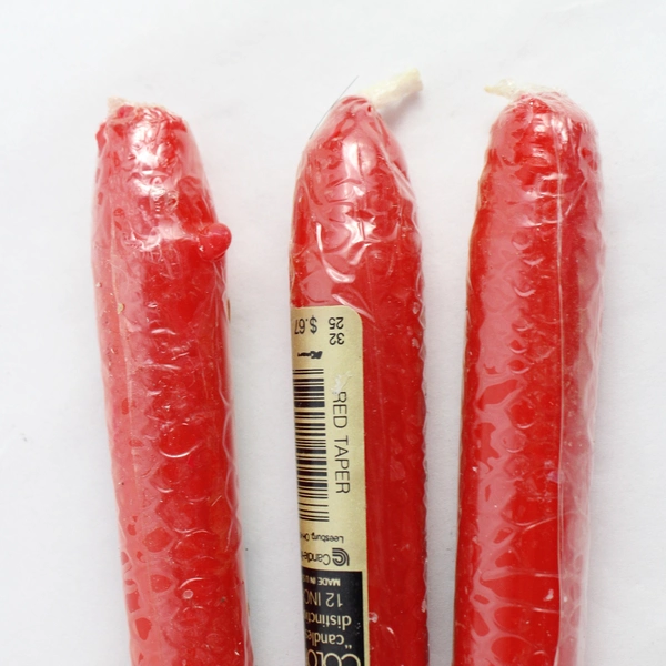 Set of 4 Colony Dark Red 12" Taper Dinner Candles - Unlit & Sealed