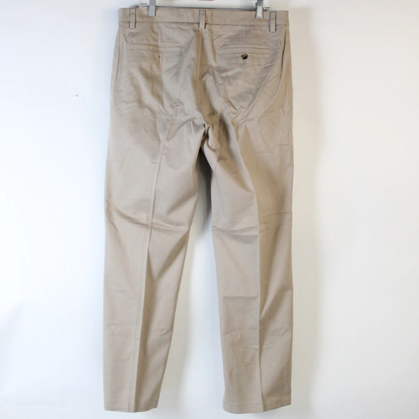 Van Heusen Men's Beige Slacks Dress Pants 100% Cotton Size 36 x 32 Flat Front