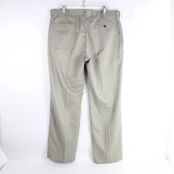 Claiborne Dress Pants Slacks Gray Strait Leg Flat Front Men's Size 36 x 32