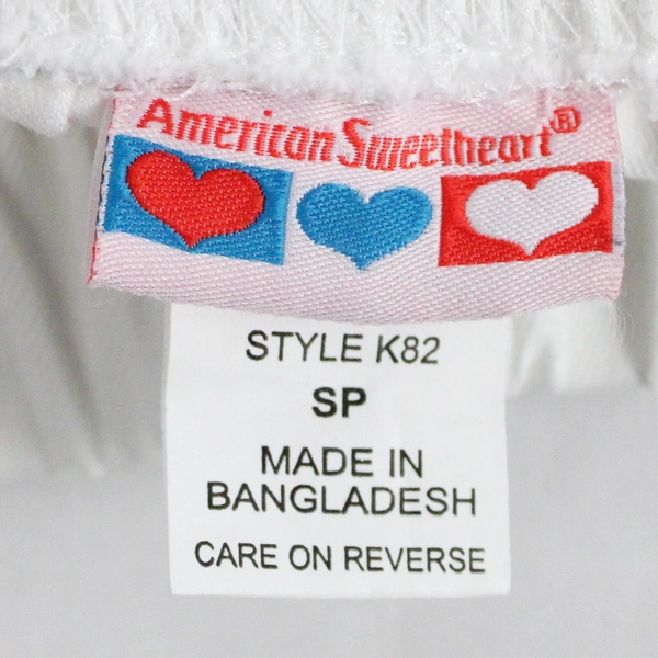 American Sweetheart Women's White Denim Elastic Waist Capri Pants Size SP