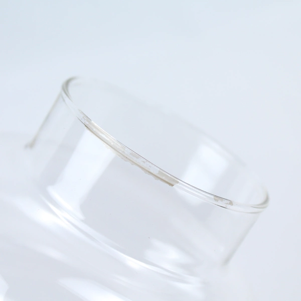 Lot of 2 Hurricane Lamp Replacement Clear Blown Glass Bottle Shape 8.5" Tall