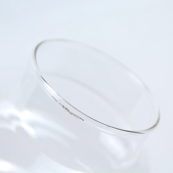 Lot of 2 Hurricane Lamp Replacement Clear Blown Glass Bottle Shape 8.5" Tall