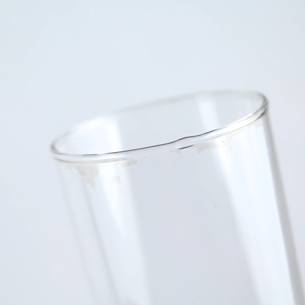 Lot of 2 Hurricane Lamp Replacement Clear Blown Glass Bottle Shape 8.5" Tall