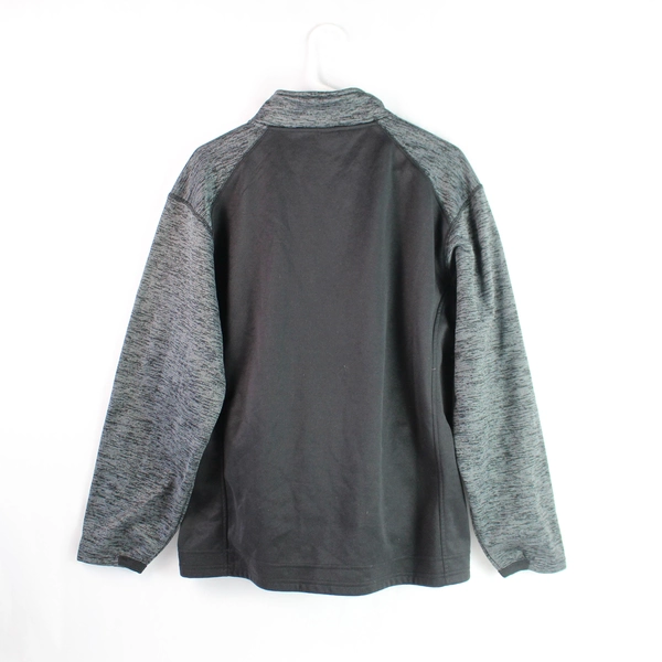 Badger Sport 1/4 Zip Pullover Sweatshirt Black Gray Size M Long Sleeve Pockets