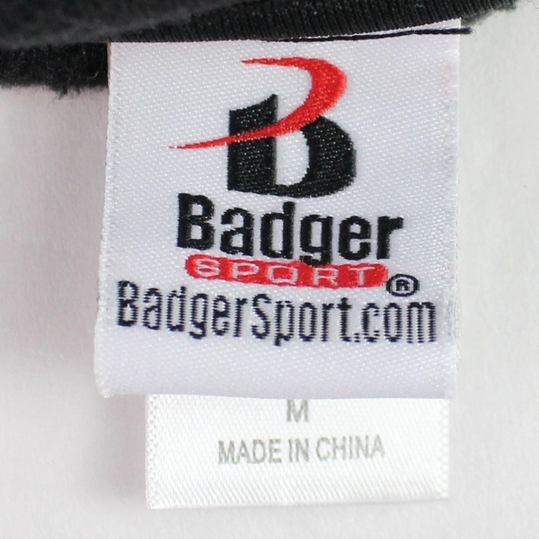 Badger Sport 1/4 Zip Pullover Sweatshirt Black Gray Size M Long Sleeve Pockets