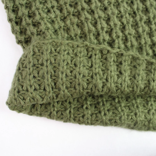 Frenchi Green Knit Infinity Scarf - Stylish Neck Warmer, Good Condition