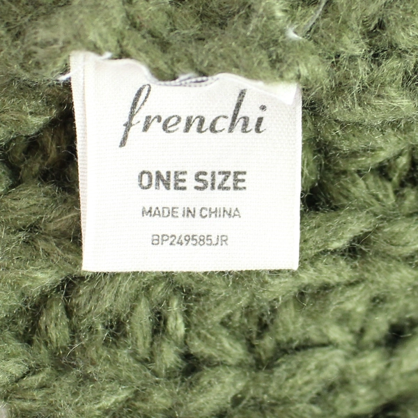 Frenchi Green Knit Infinity Scarf - Stylish Neck Warmer, Good Condition