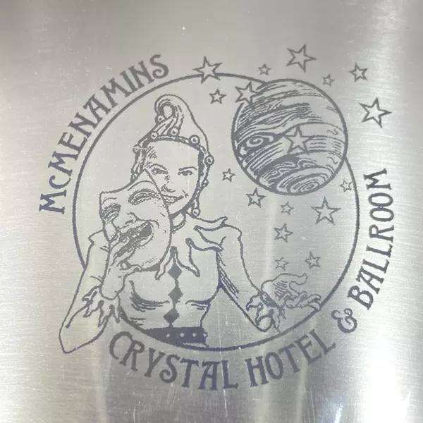 McMenamins Crystal Hotel 6 oz Stainless Steel Flask New in Box