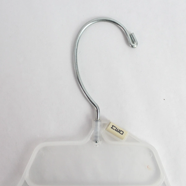 Lot of 10 White Semi-Opaque Plastic Clothes Hangers for Closet Organization