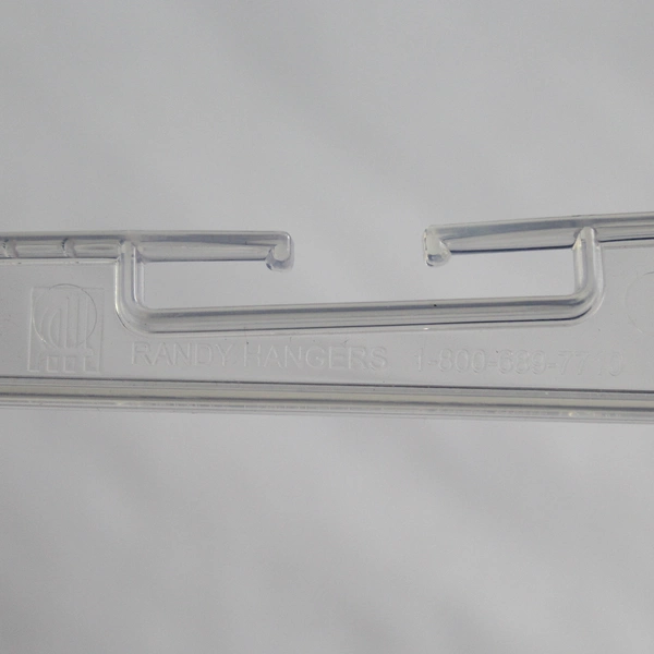 Lot of 10 Clear Plastic Clothes Hangers for Closet Organization & Storage