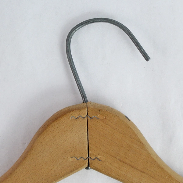 Lot of 5 Brown Wooden Suit Hangers for Closet Organization & Storage