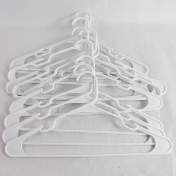 Lot of 10 Opaque White Clothes Hangers for Closet Organization & Storage