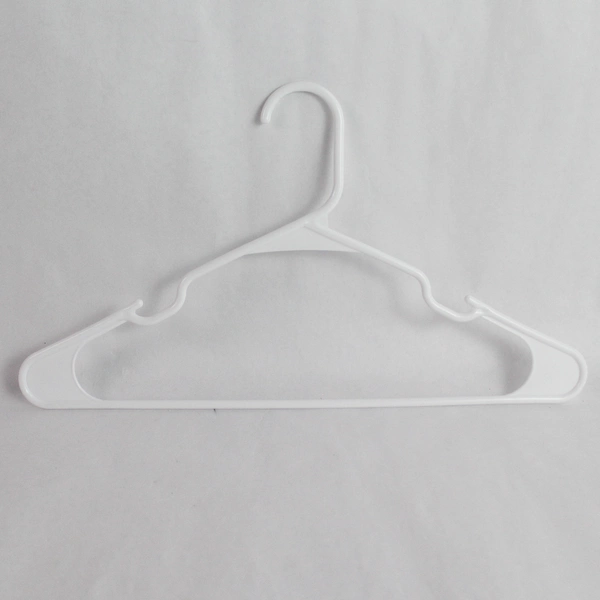Lot of 10 Opaque White Clothes Hangers for Closet Organization & Storage