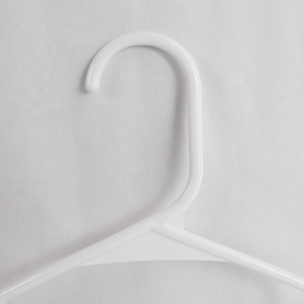 Lot of 10 Opaque White Clothes Hangers for Closet Organization & Storage