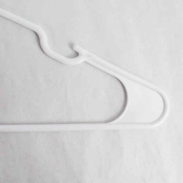 Lot of 10 Opaque White Clothes Hangers for Closet Organization & Storage
