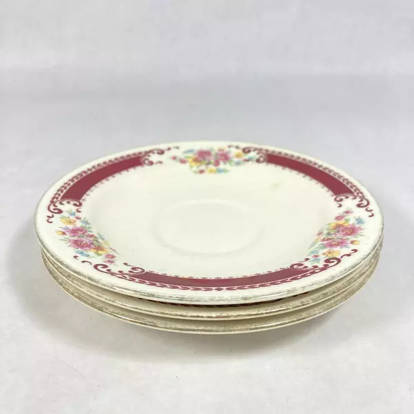 Lot of 3 Vintage Homer Laughlin Majestic 6" Saucers July & August 1950