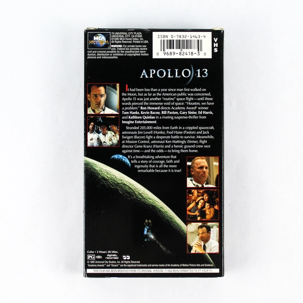 Apollo 13 VHS Movie Universal Pictures 1995 Tom Hanks Kevin Bacon Ed Harris