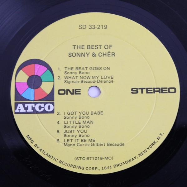 Sonny & Cher "The Best Of Sonny & Cher" On Atco Records 1967