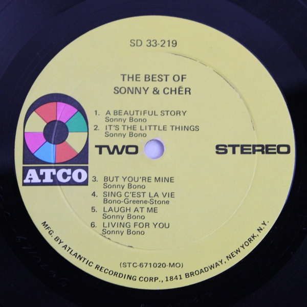 Sonny & Cher "The Best Of Sonny & Cher" On Atco Records 1967