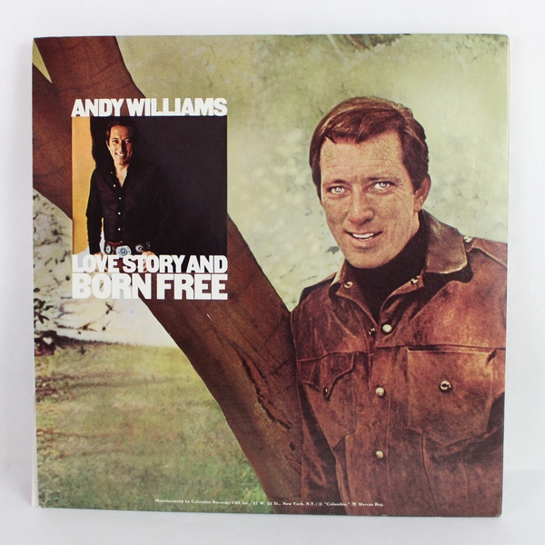 Andy Williams Born Free & Love Story Vinyl LP - Good Condition, As Is