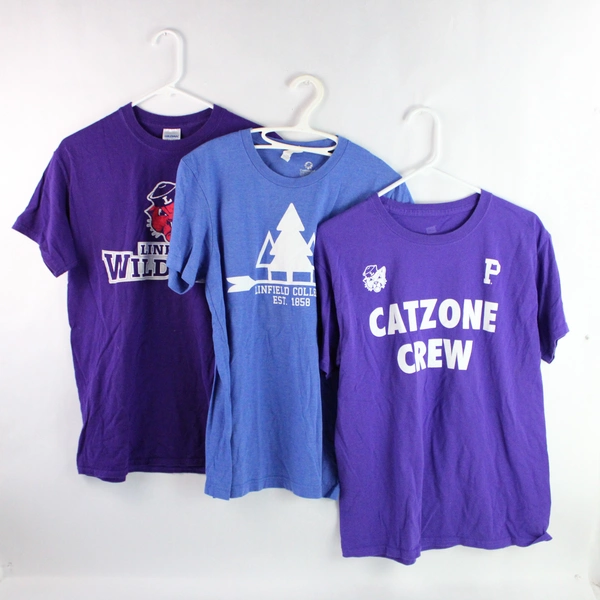 Vintage Lot of 3 Linfield College T-Shirts - Adult Medium, Good Condition