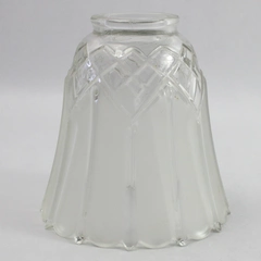 Tulip Shaped Frosted Ribbed Glass Light Shade Sconce