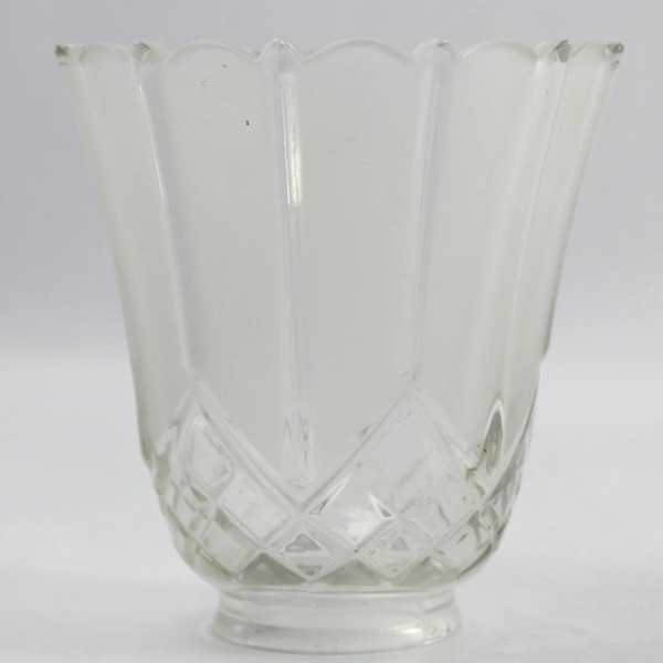 Tulip Shaped Frosted Ribbed Glass Light Shade Sconce