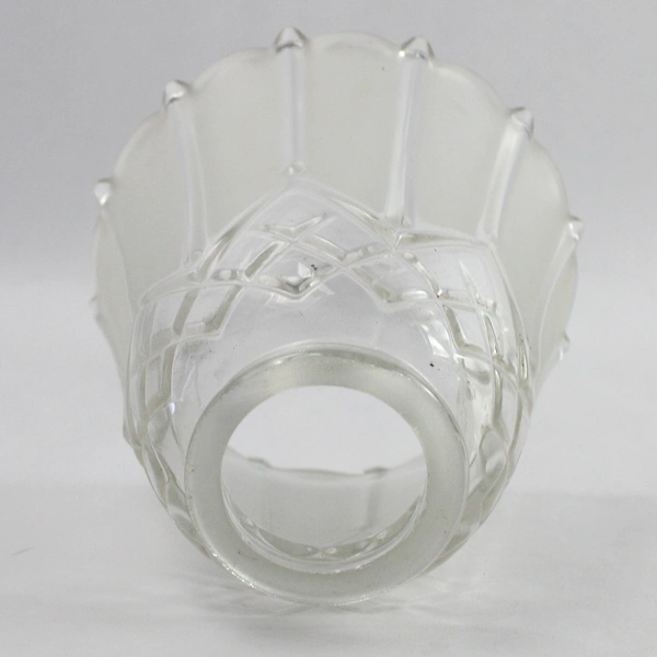 Tulip Shaped Frosted Ribbed Glass Light Shade Sconce