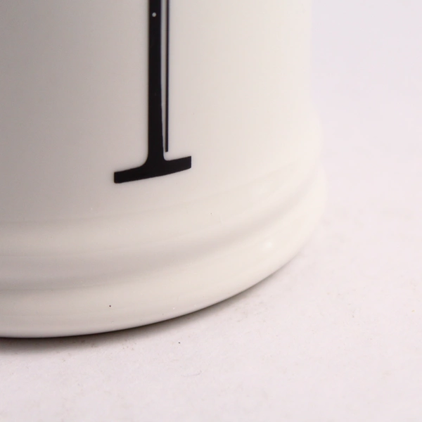 White Porcelain Letter P Monogrammed Personalized Coffee Mug