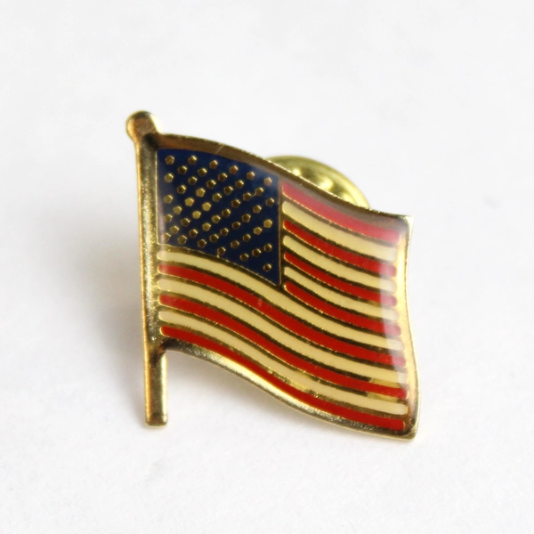 Patriotic Pin Lot 3 American USA Flag Tie Tacks Lapel Pins