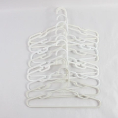 Lot of 10 Opaque White Plastic Children's Tops or Pants Clothes Hangers