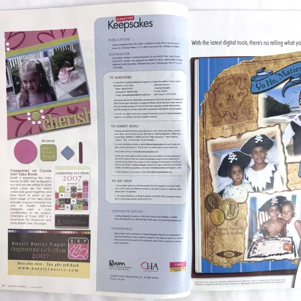 Lot Of 2 Creating Keepsakes Scrapbook Magazine January February 2007
