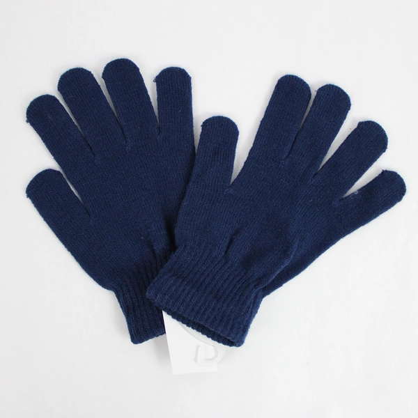 NWT Solid Navy Blue Knit Mini Gloves Adult One Size