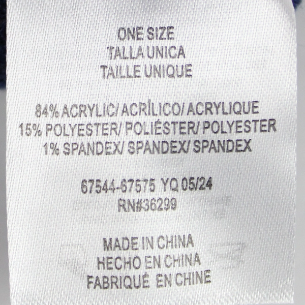 NWT Solid Navy Blue Knit Mini Gloves Adult One Size