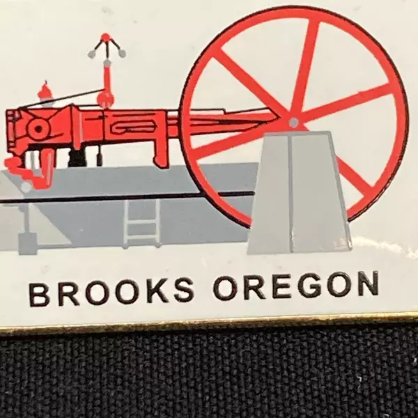 Antique Powerland Brooks Oregon Pinback Hat Lapel Pin Tie Tac Sundance Marketing
