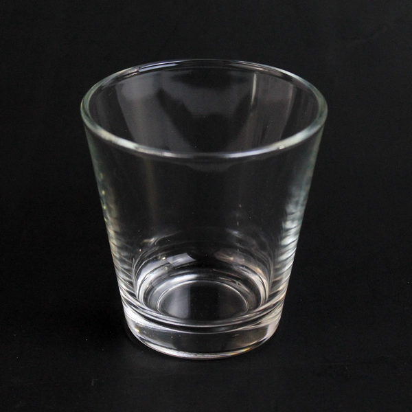 Set of 4 Clear Glass Whiskey Glasses 3" Tall Tumblers