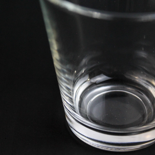 Set of 4 Clear Glass Whiskey Glasses 3" Tall Tumblers