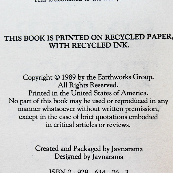 50 Simple Things You Can Do To Save The Earth Earthworks Group 1989 Paperback