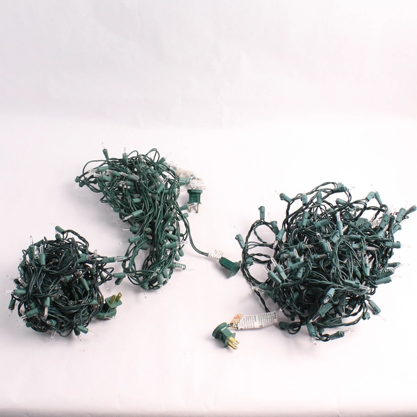 Lot of 3 Green String Warm White Christmas Lights Decor TS-66