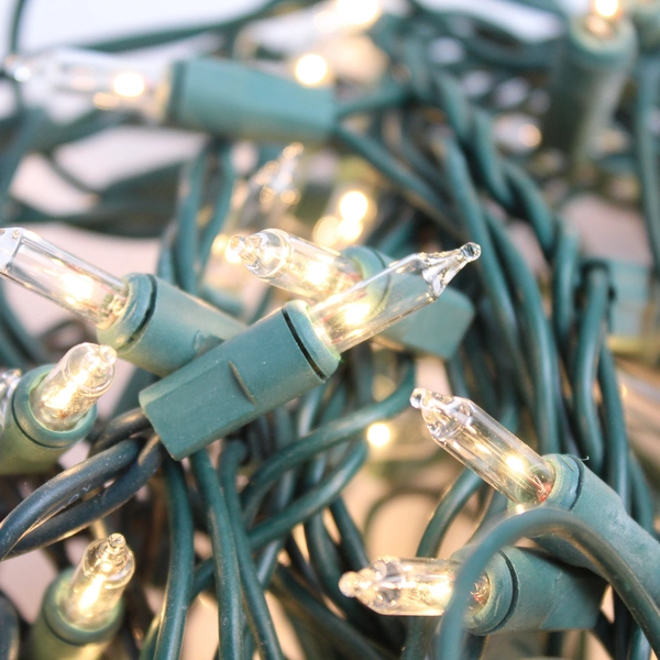 Lot of 3 Green String Warm White Christmas Lights Decor TS-66