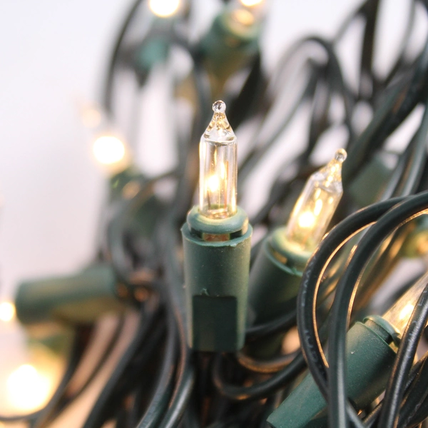 Green String Warm White Christmas Lights Decor TS-C5 50 Bulbs