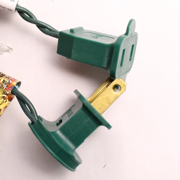 Lot of 2 String Warm White Christmas Lights Decor TS-66 (1 Green, 1 White Cord)