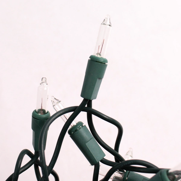 Green String Warm White Christmas Lights Decor TS-77 50 Bulbs