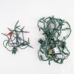 Lot of 2 Green String Warm White Christmas Lights Decor 1 YLECL 1YL-CK1