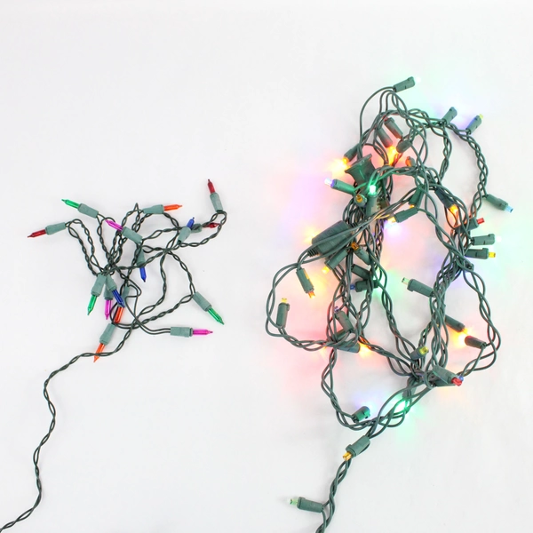 Lot of 2 Green String Warm White Christmas Lights Decor 1 YLECL 1YL-CK1