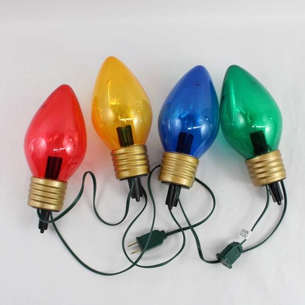 Green String Multi Color Christmas Lights Decor Ting Shen TS-24 4 Bulbs