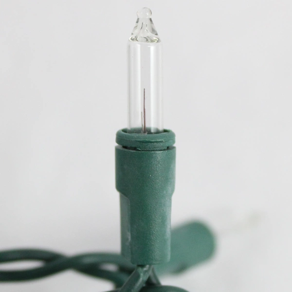 Lot of 2 Green String Warm White Christmas Lights Decor TS-20 20 Bulbs Each