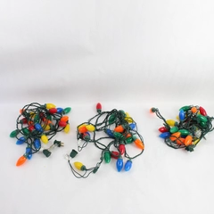 Lot of 2 Green String Multicolor Christmas Lights Decor TS-22