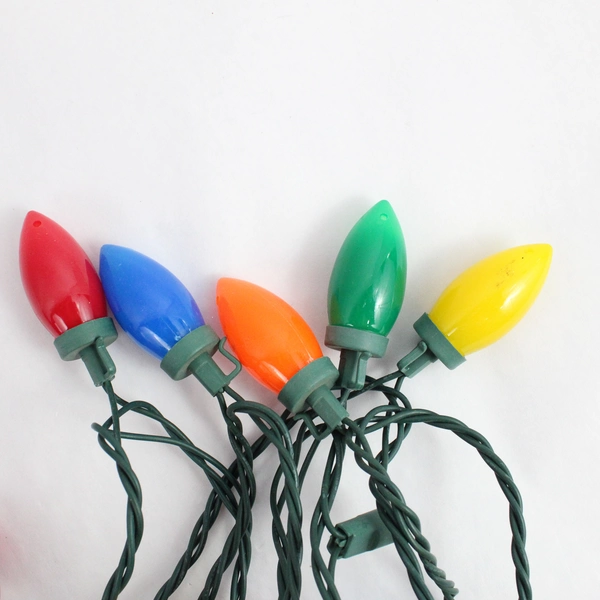 Lot of 2 Green String Multicolor Christmas Lights Decor TS-22