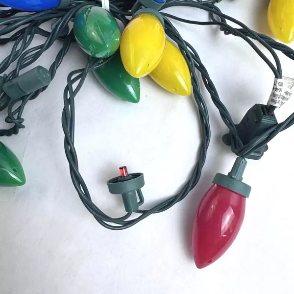 Lot of 2 Green String Multicolor Christmas Lights Decor TS-22